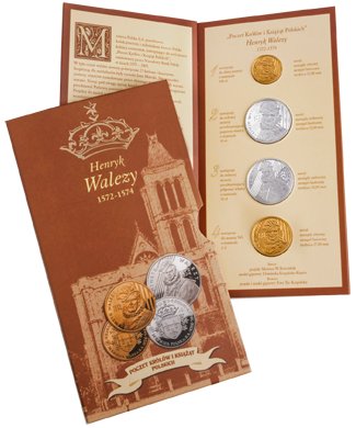 Koronowani Królowie Polski - Henryk Walezy (1573-1574) - blister numizmatyka, 2010