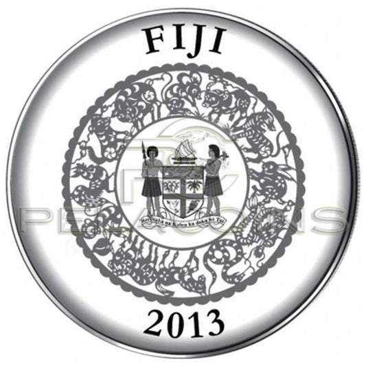 Fiji 2013 10$ Year of the Snake 1oz + Pearl
