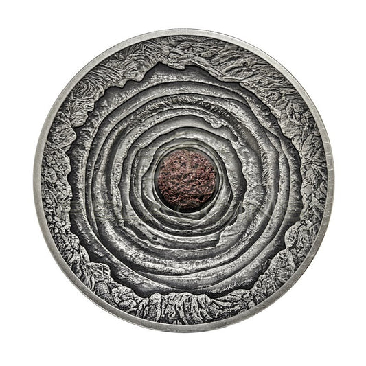 Niue Island 2014 2$ Erta Ale - Volcano 2oz z prawdziwą lawą