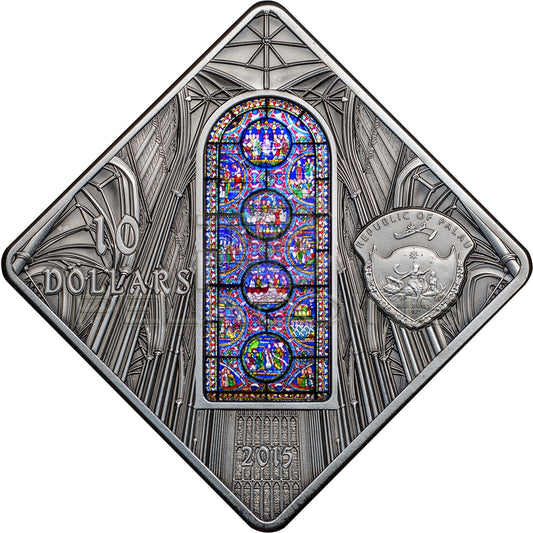Palau 2015 10$ Cateburry Cathedral - Holy Windows