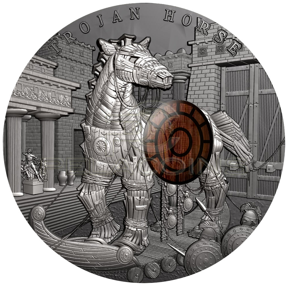 Niue Island 2016 10$ Ancient Myths - Trojan Horse 2oz
