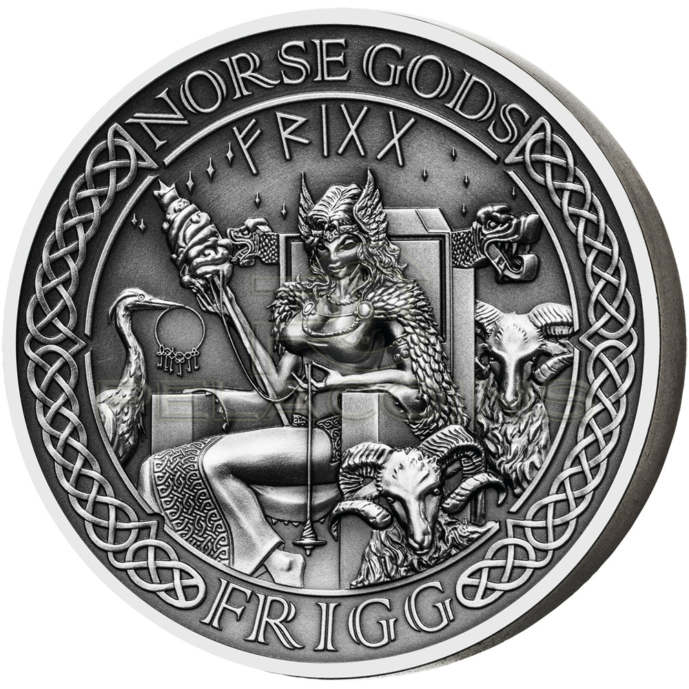 Cook Islands 2016 10$ Norse Gods VII - Frigg 2oz Ultra High Relief
