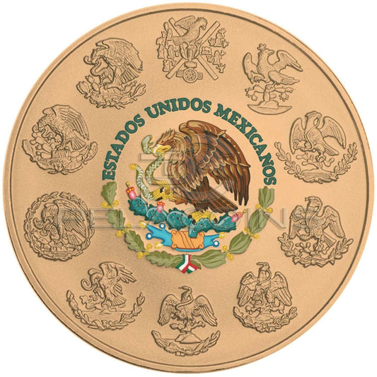 Libertad 2016 1 Onza Callendar Color, rose Gold plated 1oz