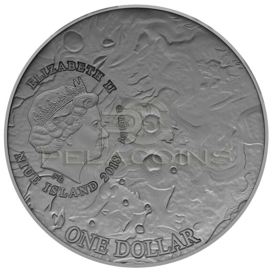 Niue Island 2018 1$ Solar System - Vesta NWA 4664 Meteorite 1oz