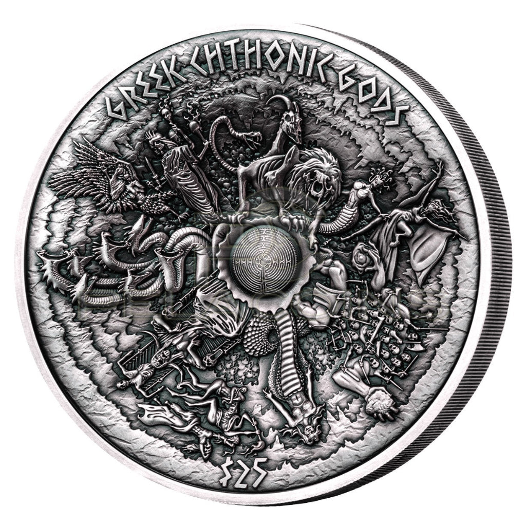 Samoa 2017 25$ Greek Chthonic Gods 1kg Ag