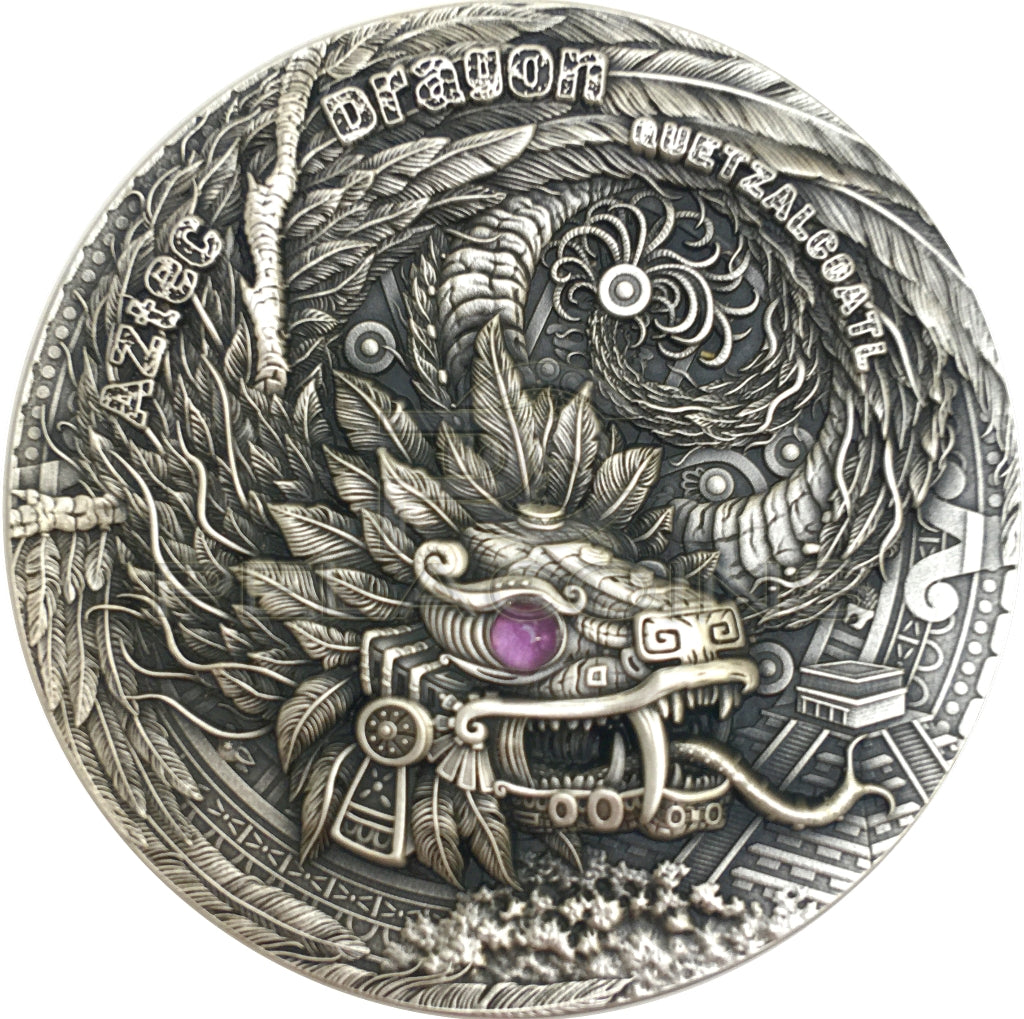 Niue 2020 5$ QUETZALCOATL Aztec Dragon 2oz