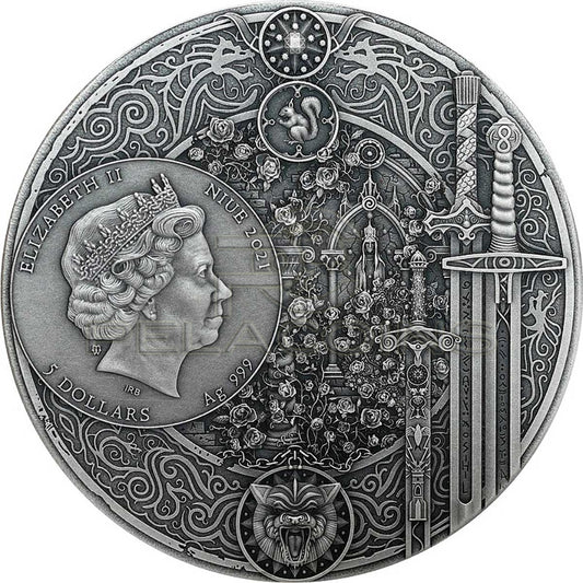 Niue 2021 5$ BLOOD of ELVES - The Witcher series 2oz