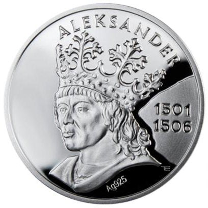 Koronowani Królowie Polski - Aleksander Jagiellończyk (1501-1506) - zestaw srebrny, 2009