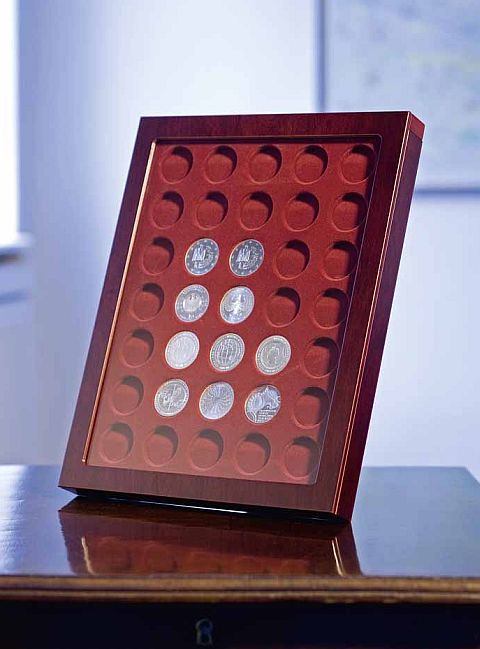 Kaseta LOUVRE MV 54R/25 na 54 monety 100 zł Au w kapslach lub 2 Euro, Leuchtturm