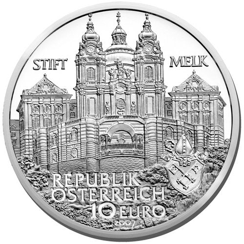 10 Euro, Great Abbeys of Austria - Melk Abbey, 2007