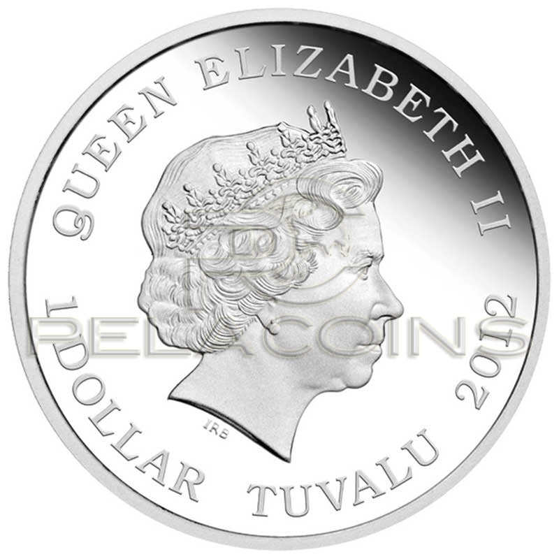 Tuvalu 2012 1$ Dragons of Legend - Red Welsh Dragon