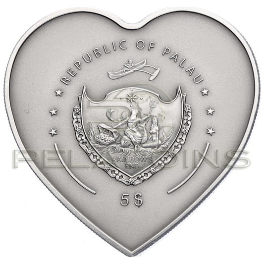 Palau 2013 5$ Everything for You - Elephant Heart Coin with Amber