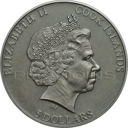 Cook Islands 2015 5$ Narwal - Proof Horn 1oz