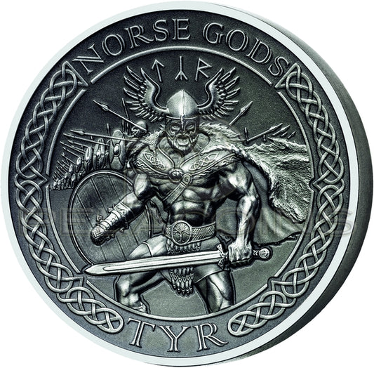 Cook Islands 2015 10$ Norse Gods III - Tyr 2oz Ultra High Relief