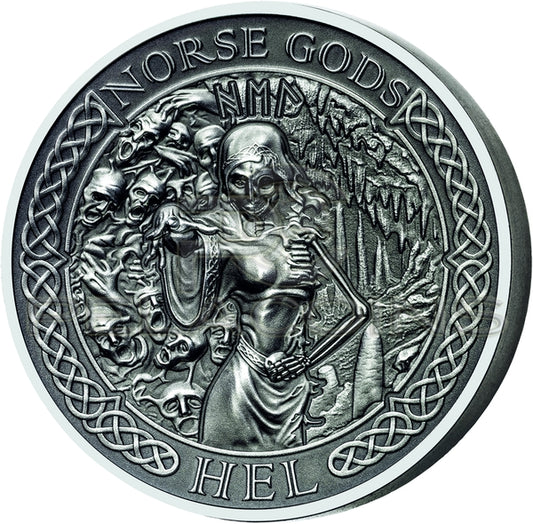 Cook Islands 2015 10$ Norse Gods IV - Hel 2oz Ultra High Relief