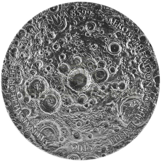 Mali 2015 5000 Francs Lunar Moon Meteorite NWA 8599 - 5oz