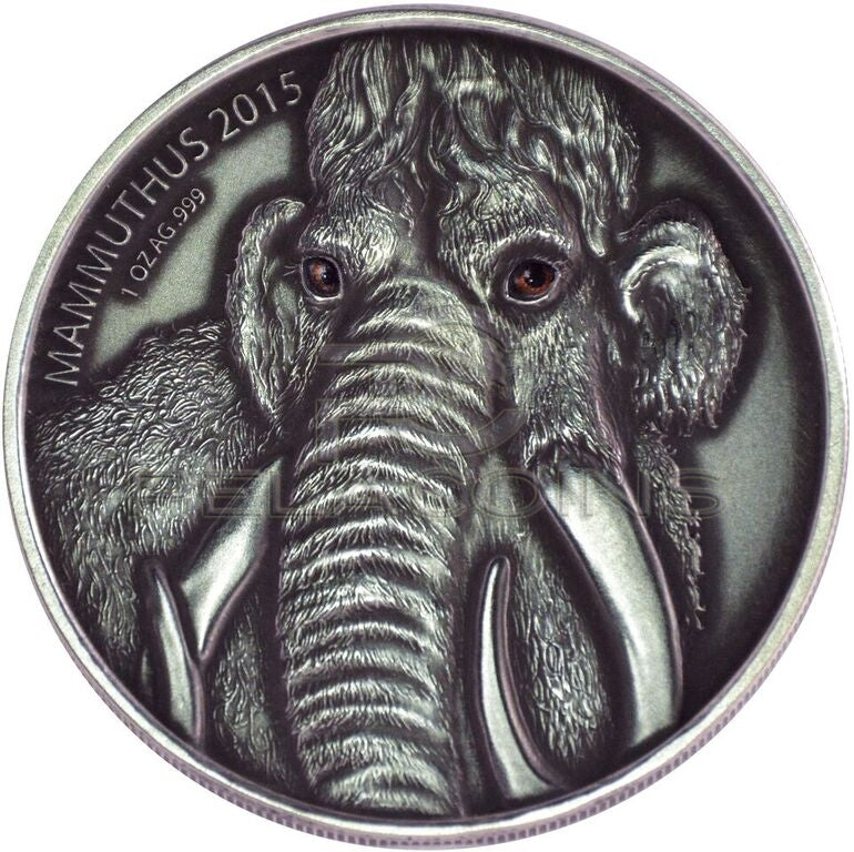 Burkina Faso 2015 1000 Francs Mammoth Mother Real Eyes 1oz