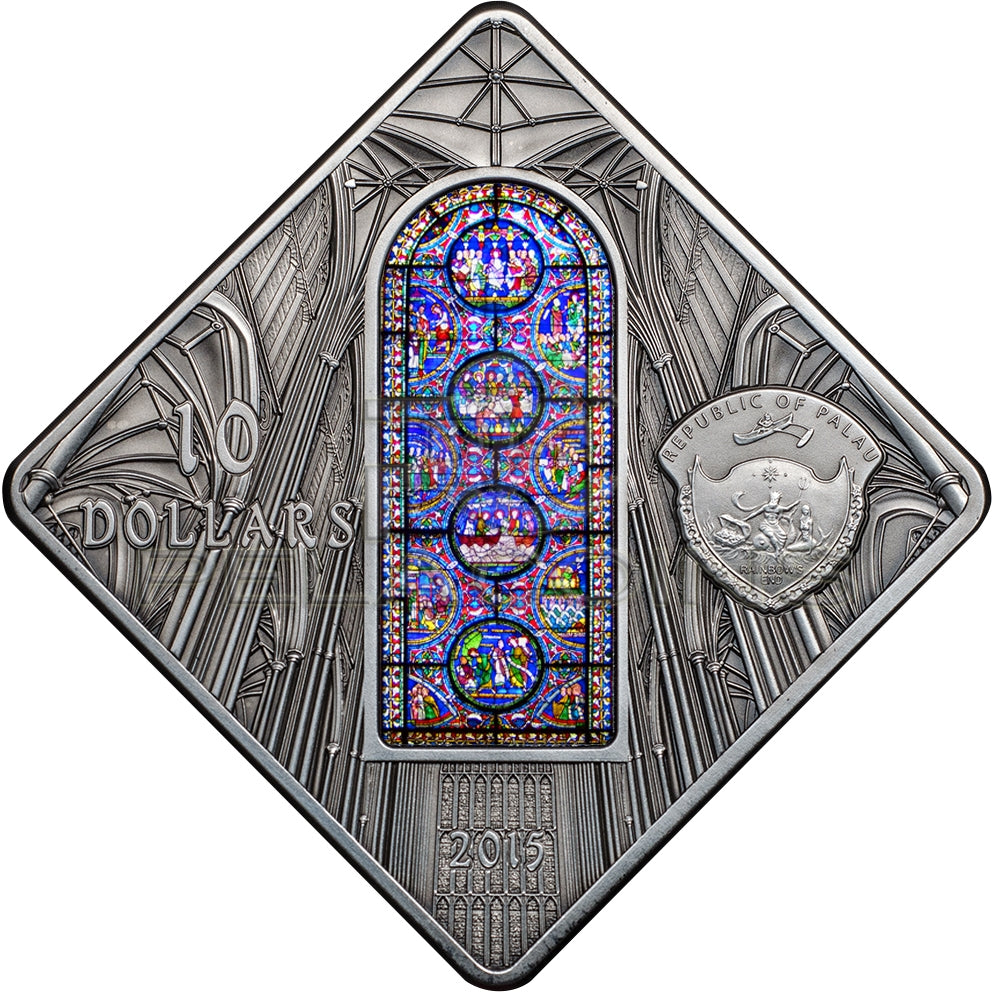 Palau 2015 10$ Cateburry Cathedral - Holy Windows