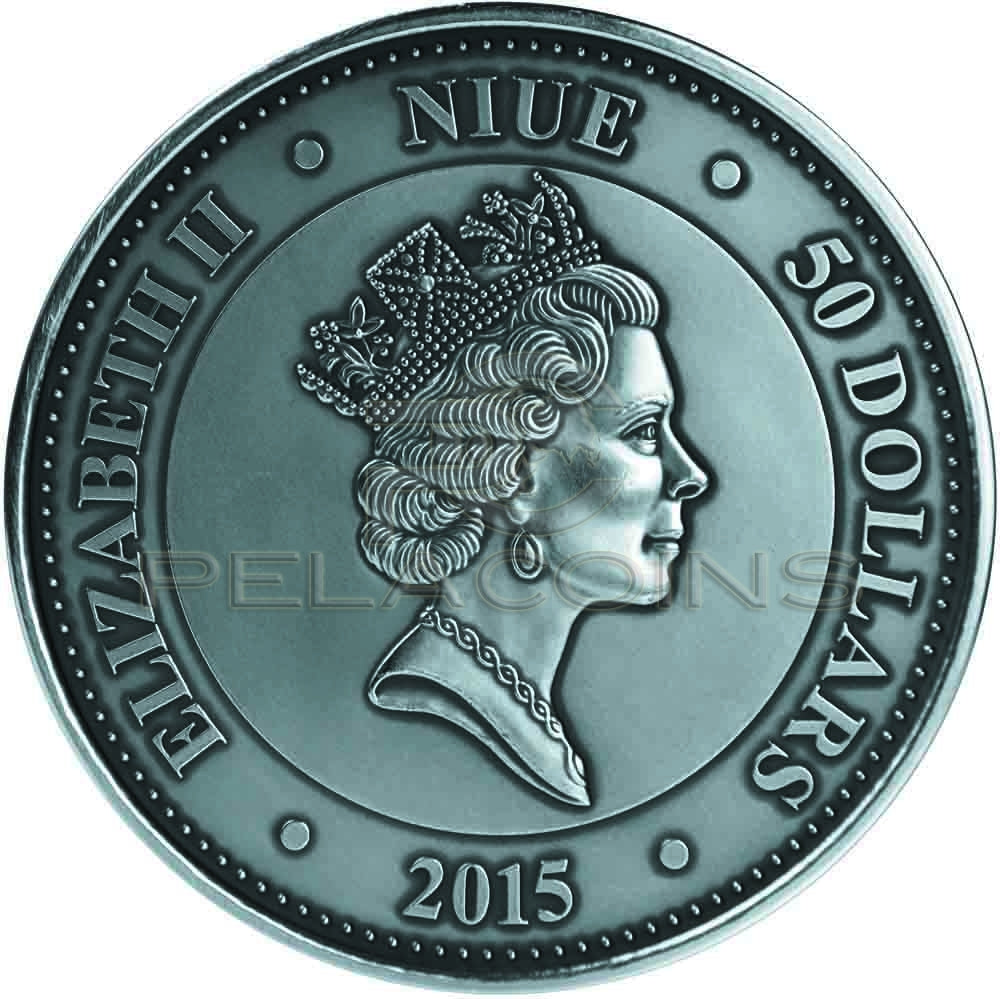 Niue Island 2015 50$ Moon NWA 5000 Meteorite 1KG