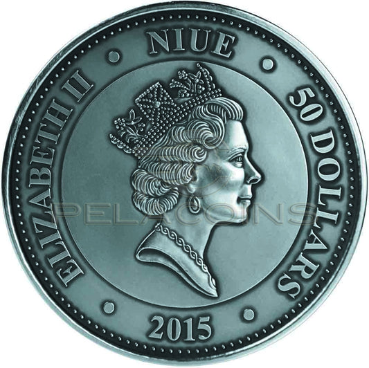 Niue Island 2015 50$ Moon NWA 5000 Meteorite 1KG