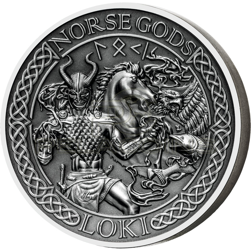 Cook Islands 2016 10$ Norse Gods VI - Loki 2oz Ultra High Relief