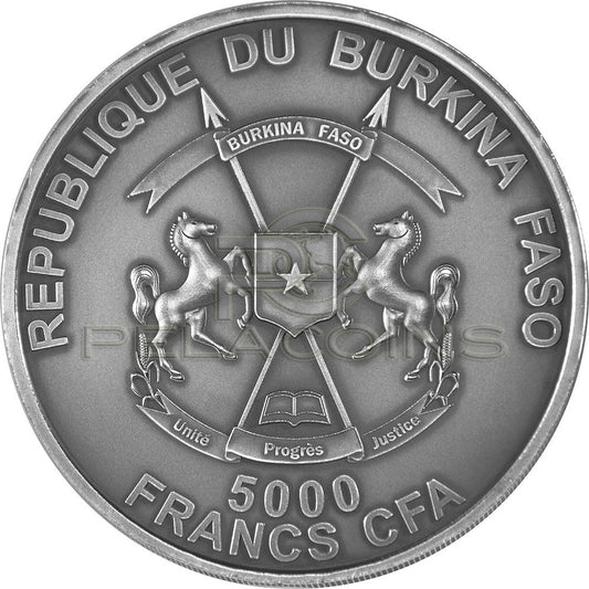 Burkina Faso 2013 5000 Francs Smilodon Children Real Eye Saber 10oz