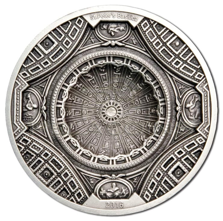 Cook Islands 2016 20$ Temple of Heaven - St Peters Basilica 4 Layer 100g Silver