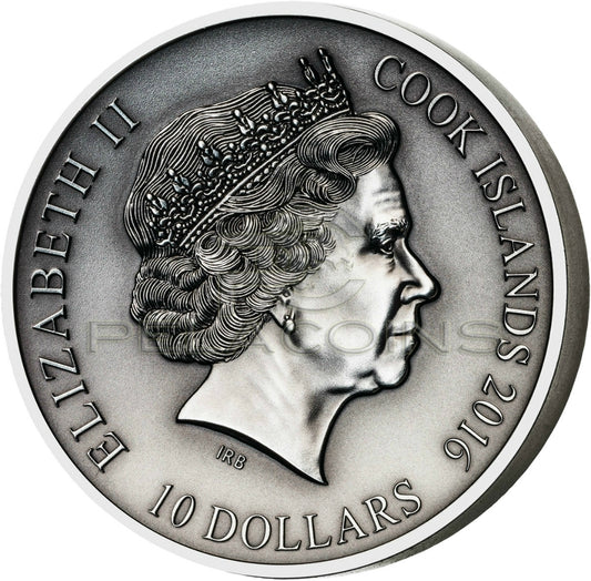 Cook Islands 2016 10$ Norse Gods VIII - Sif 2oz Ultra High Relief