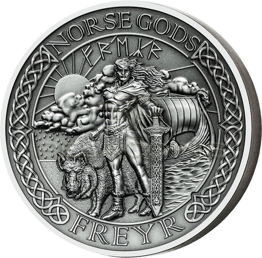 Cook Islands 2016 10$ Norse Gods IX - Freyr 2oz Ultra High Relief