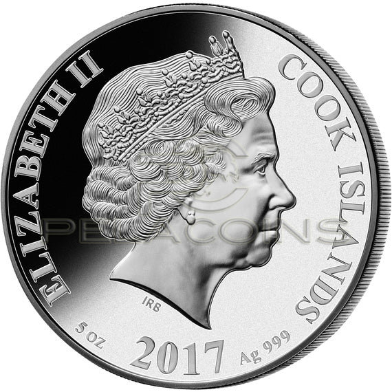 Cook Islands 2017 25$ 2 colored Mother of Pearl - 200th anniversary of the invention of the bicycle 5oz