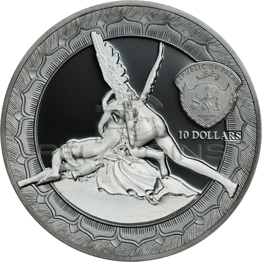 Palau 2016 10$ CUPID AND PSYCHE Eternal Sculptures Canova 2 Oz