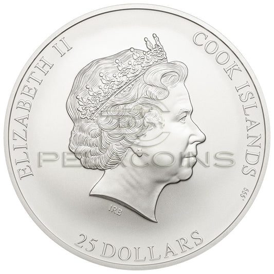 Cook Islands 2016 25$ Denali Summit 5oz Silver