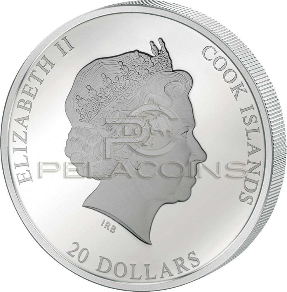 Cook Islands 2017 20$ Masterpieces of Art - Shen Quan 3oz