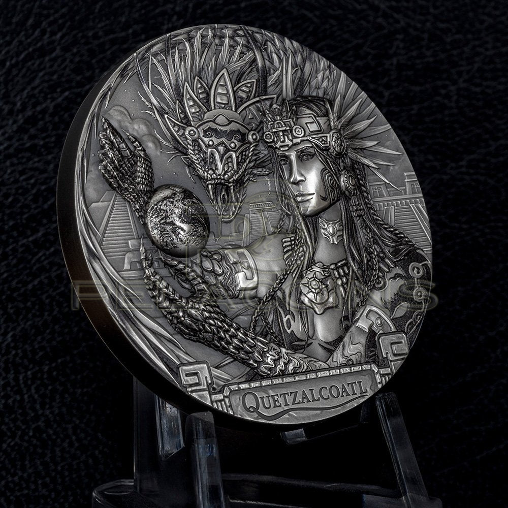 Cook Island 2017 20$ God Quetzalcoatl - Feathered Serpent Gods Of The World 3oz