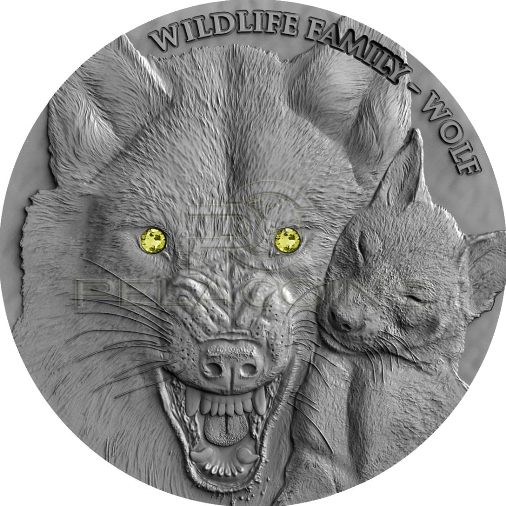 Niue Island 2017 1$ Wildlife Family V - Wolf 1oz