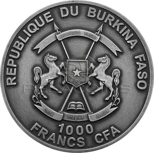 Burkina Faso 2017 1000 Francs Chameleon Eye - Real Eye Effect 1oz