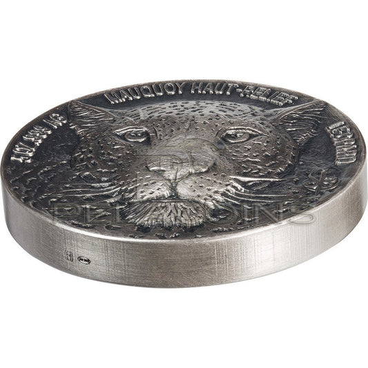 Ivory Coast 2018 5000 Francs Big Five LEOPARD Mauquoy 5oz