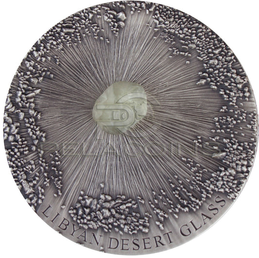 Chad 2017 5000 Francs Libyan Desert Glass - Meteorite Art 5oz