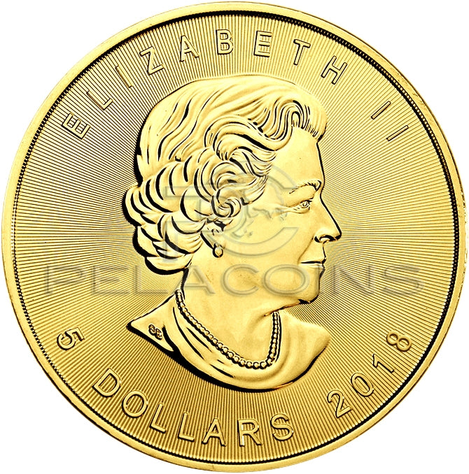 Canada 2018 5$  Maple Leaf Zodiac - Sagittarius 1oz gilded