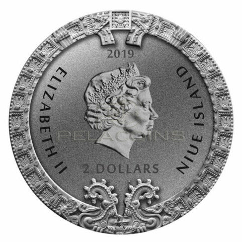 Niue Island 2019 5$ AZTEC CALENDAR 2oz