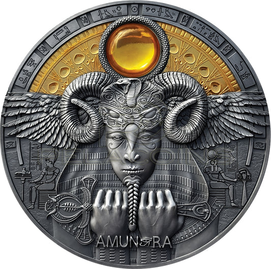 Niue Island 2020 5$ Amun-Ra Divine Faces Of The Sun 3oz Silver Coin