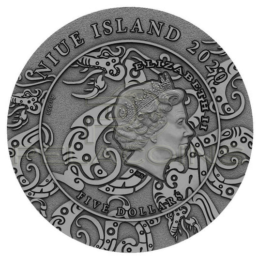 Niue Island 2020 5$ Legends of the Great Chinese Emperors - Qin Shi Huang 2oz