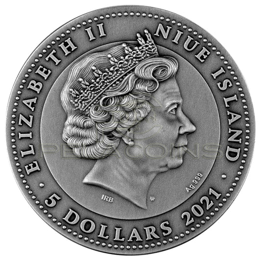 Niue 2021 5$ Ancient Gods – Ares and Mars 2oz