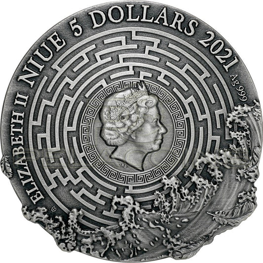 Niue Island 2021 5$ DEDAL AND IKAR - MYTHOLOGY 2oz