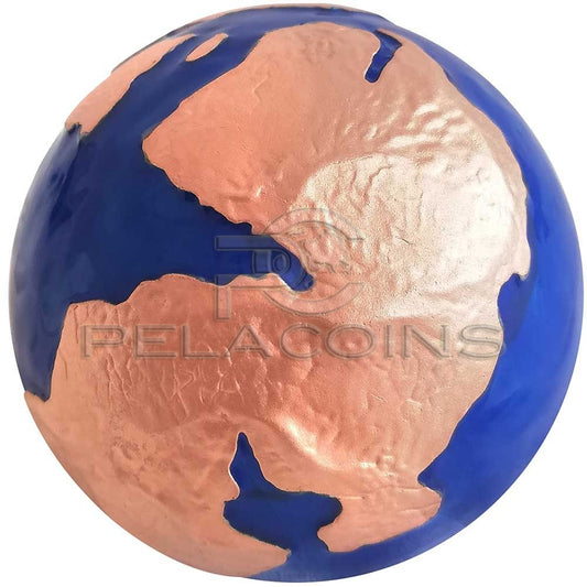 Barbados 2022 5$ PANGEA - BLUE MARBLE Spherical Rose Gold 3oz