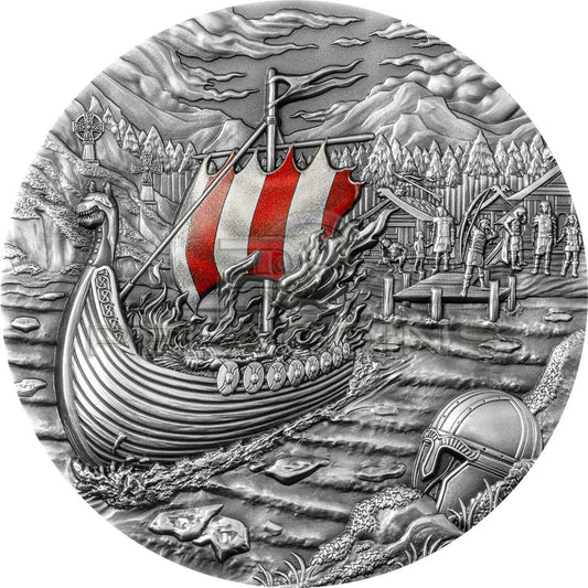 Palau 2021 10$ Vikings Rites of Passage & Afterlife 2oz