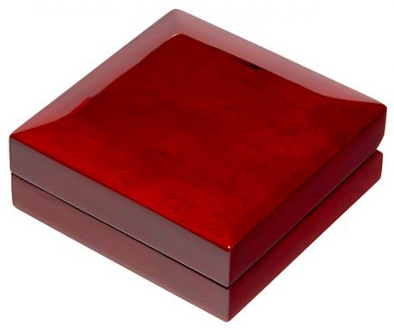 Drewniane pudełko do monety o średnicy 60 mm