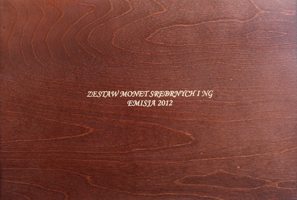 Kaseta rocznikowa na srebrne monety kolekcjonerskie i NG NBP - rocznik 2012