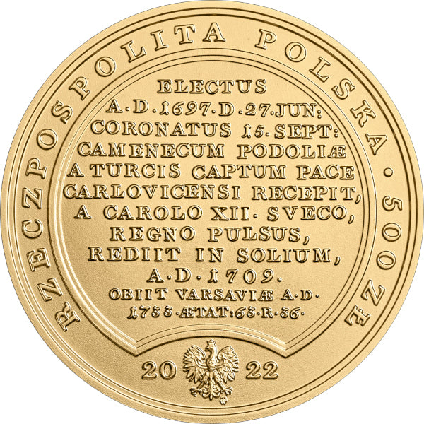 500 zł, Skarby Stanisława Augusta - August II Mocny, 2022