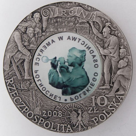10 zł, 400 rocznica polskiego osadnictwa w Ameryce Północnej, 2008